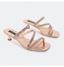 HXQ474 Small heel slippers...