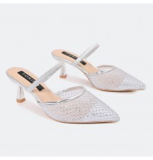 MXQ1747 نعال كعب لامع ذو...