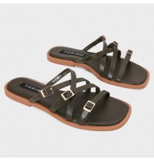 ZX2974 flat slippers with a...