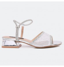 WSQ668 Tulle Round Toe Sandals