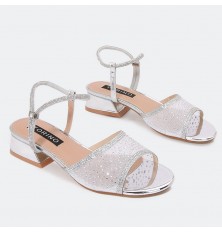 WSQ668 Tulle Round Toe Sandals