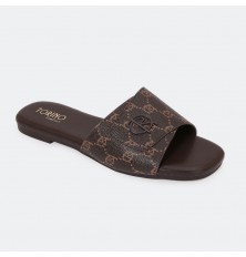 OX3041 Flat slippers with a...