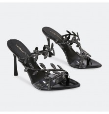 HXQ570 Shiny Heel slippers...