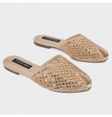 FX3004 Flat slippers with a...