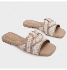 KX2773 Patterned flat slippers