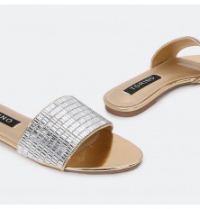 ZX2707 Shiny flat slippers...