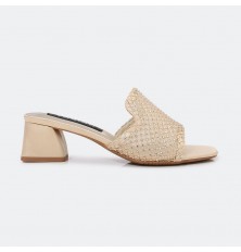 QXQ1670 Strass heel slippers