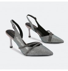 HSQB84 Shiny Heeled Sandals...