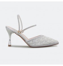 Evening stiletto mules with...