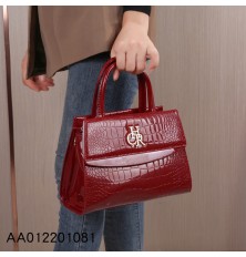 Stylish shiny leather bag