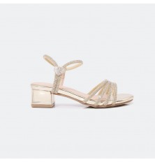 sandal from strips of...