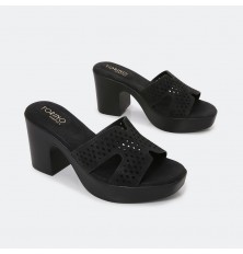 OXQC2 نعال كعب عريض ذو...