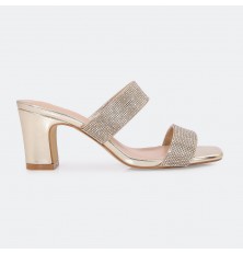 BXQ2138 Shiny Wide Heel...