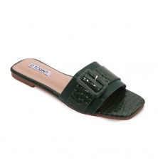 glossy flat leather...