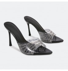 HXQ548 Heeled slippers with...