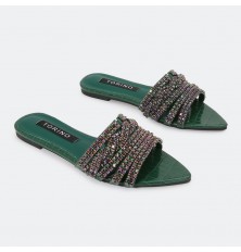 ZX2807 Flat sandals studded...