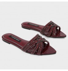 ZX2814 Shiny Flat Slippers