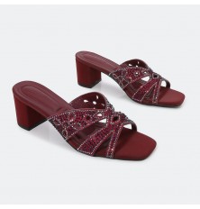 ZXQ1638 نعال كعب عصري مزين...