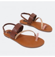 ZXS3 Round Toe Flat Sandals