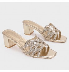 ZXQ1893 نعال كعب لامع ذو...