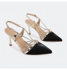 HSQB107 Shiny Heel Sandals...