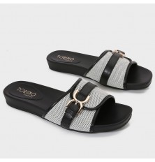 OX3199 Flat slippers with a...