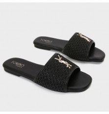 OX3218 Flat Slippers with a...