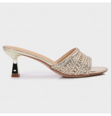 HXQ637 Shiny Heel Slippers...