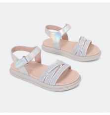 G-S-M709 صندل بناتي مسطح براق