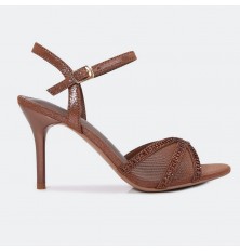 QSQ760 sandal with a tulle...