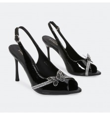 HSQ380 Shiny leather heel...