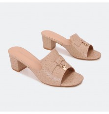 BXQ1774 نعال كعب عريض أنيق...