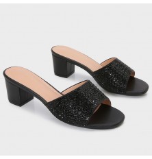 BXQ2127 Wide Heel slippers...