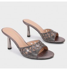 BXQ2133 Shiny Heel slippers