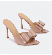 HXQ617 Shiny heel slippers...