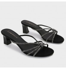 HXQ624 Heeled slippers with...