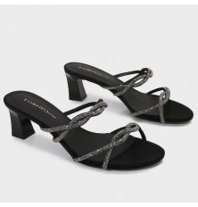 HXQ632 Shiny Heel Slippers...