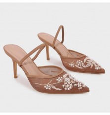 NXQB30 Heeled slippers made...