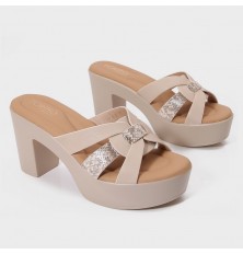 OXQ1784 نعال كعب عريض ومريح