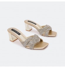 QXQ1667 نعال كعب مريح مزين...