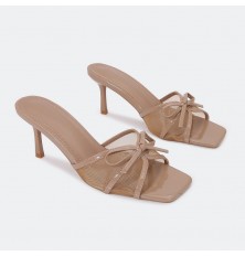 QXQ1945 square-toed heeled...