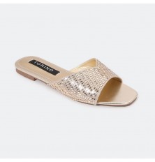 ZX2718 نعال فلات أنيق مزين...