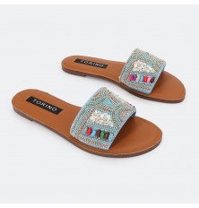 ZX2757 نعال فلات أنيق وبراق