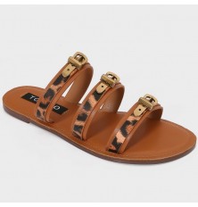 ZX2834 Flat slippers with a...