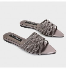 ZX3174 Flat slippers with a...