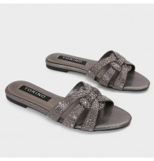 ZX3179 نعال فلات أنيق وبراق