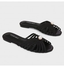 ZX3239 نعال مسطح مزين بلؤلؤة