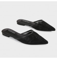 ZXB34  نعال مسطح فخم ذو...