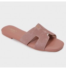 OX2853 Flat slippers with a...