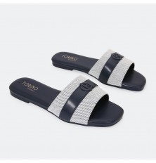 OX3053 Flat slippers with a...